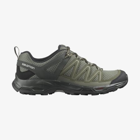 Salomon PATHFINDER Mens Hiking Shoes Olive UK PMJE